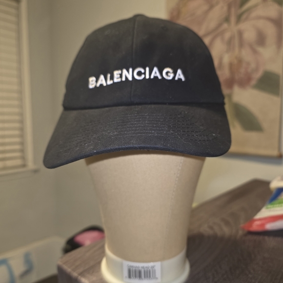 Balenciaga Other - Balenciaga Black Cap with White Embroidered Logo